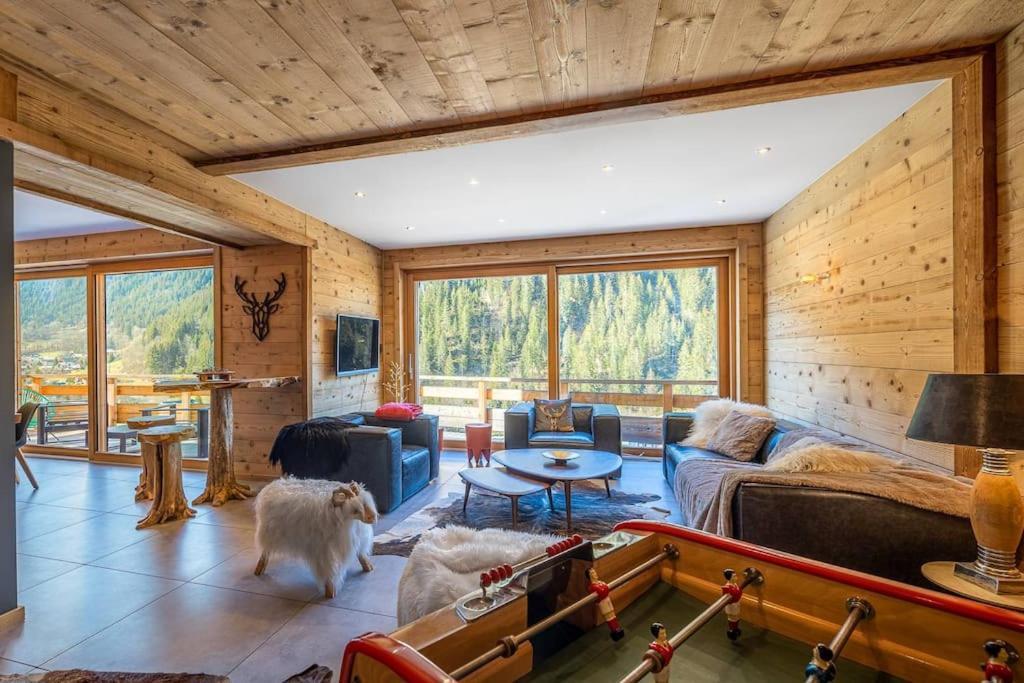 Chalet 1100 - Bo Immobilier Chatel - A Mi-Chemin Du Centre Et Du Linga - Jacuzzi Sauna Et Cheminee 外观 照片