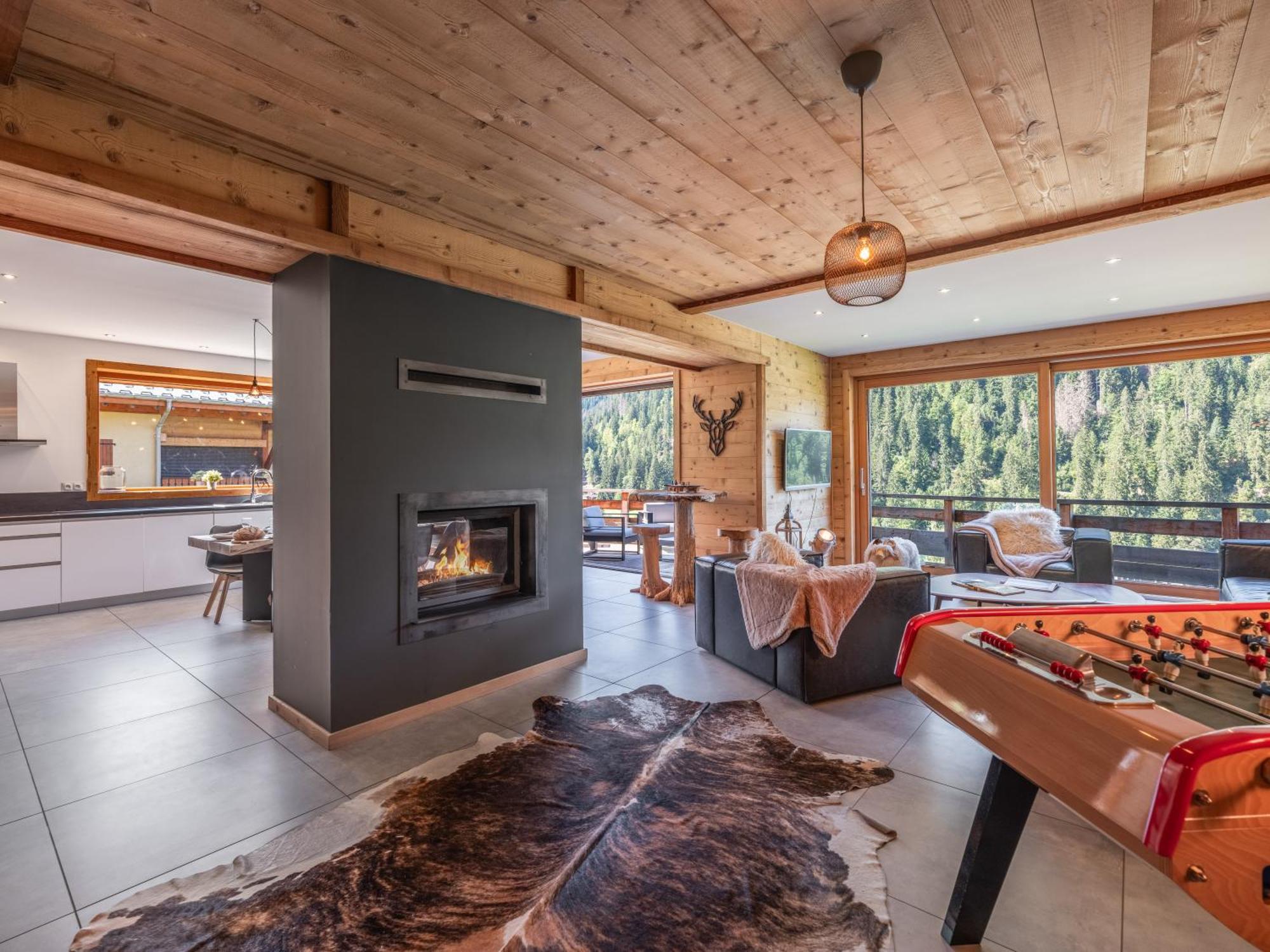 Chalet 1100 - Bo Immobilier Chatel - A Mi-Chemin Du Centre Et Du Linga - Jacuzzi Sauna Et Cheminee 外观 照片